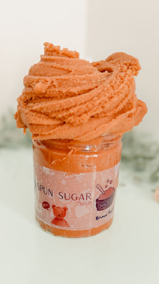 Spun Brown Sugar Cloud Slime ~ Stretchy ~ Scented ~ Slime Shops ~ ASMR