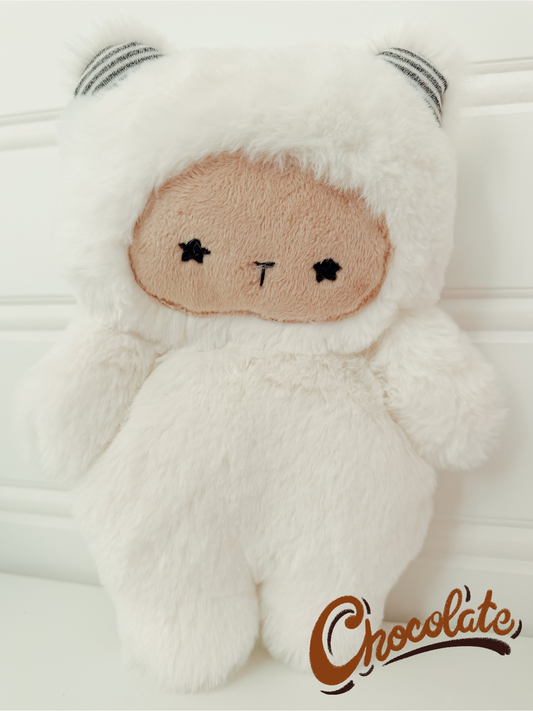 Marshmallow 10-Inch Bubble Style Teddy Bear  -Chocolate Cafe Collection